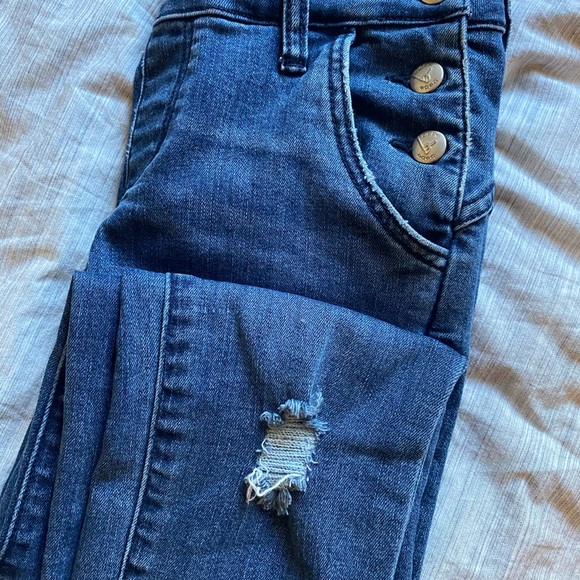 Vintage bebe fitted denim overalls - Picture 4 of 5